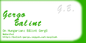 gergo balint business card